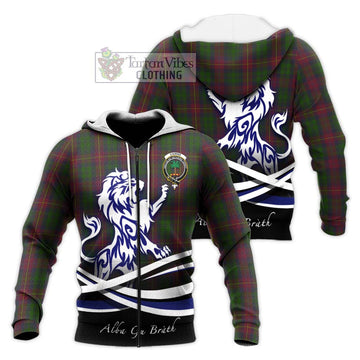 Cairns Tartan Knitted Hoodie with Alba Gu Brath Regal Lion Emblem Unisex Knitted Zip Hoodie - Tartan Vibes Clothing