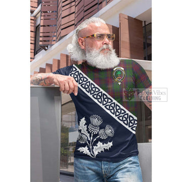 Cairns Tartan Cotton T-shirt Featuring Thistle and Scotland Map Men's Shirt - Tartan Vibes Clothing