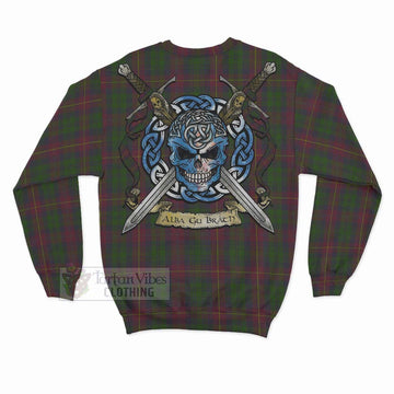 Cairns Tartan Sweatshirt with Family Crest Celtic Skull Style - Tartan Vibes Clothing