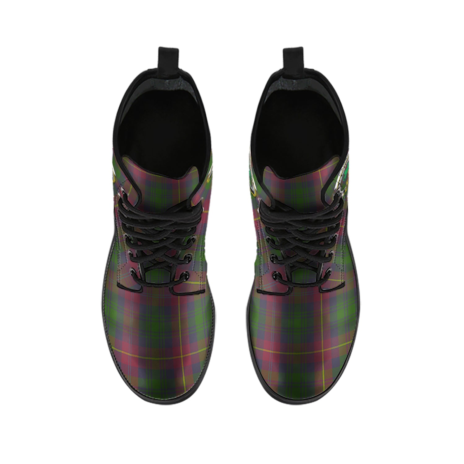 Cairns Tartan Leather Boots with Family Crest