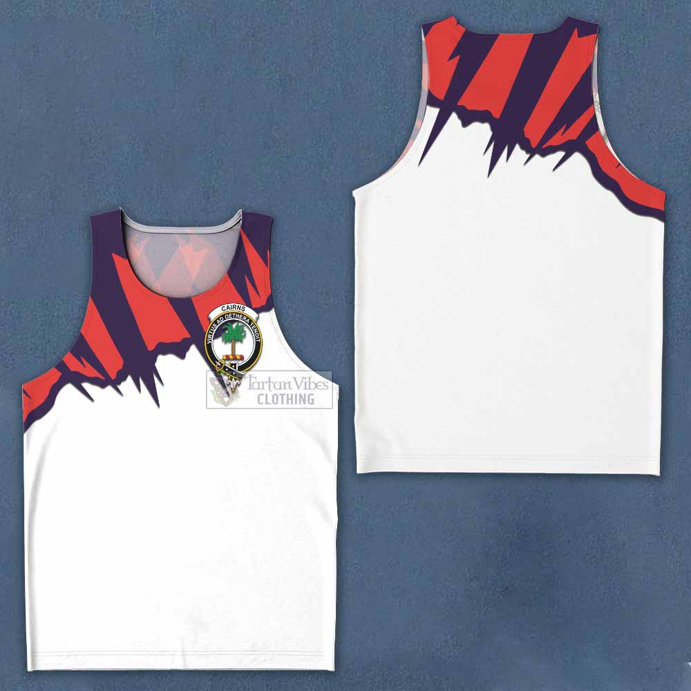 Cairns Clan Crest Men's Tank Top with Retro Sport Style - 2D-tartanvibesclothing
