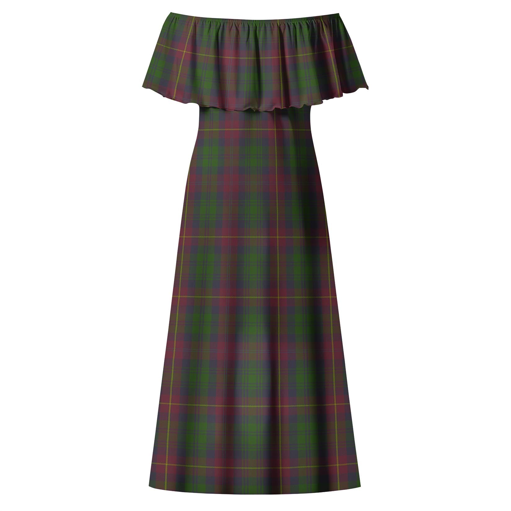 Cairns Tartan Off Shoulder Long Dress - Tartanvibesclothing