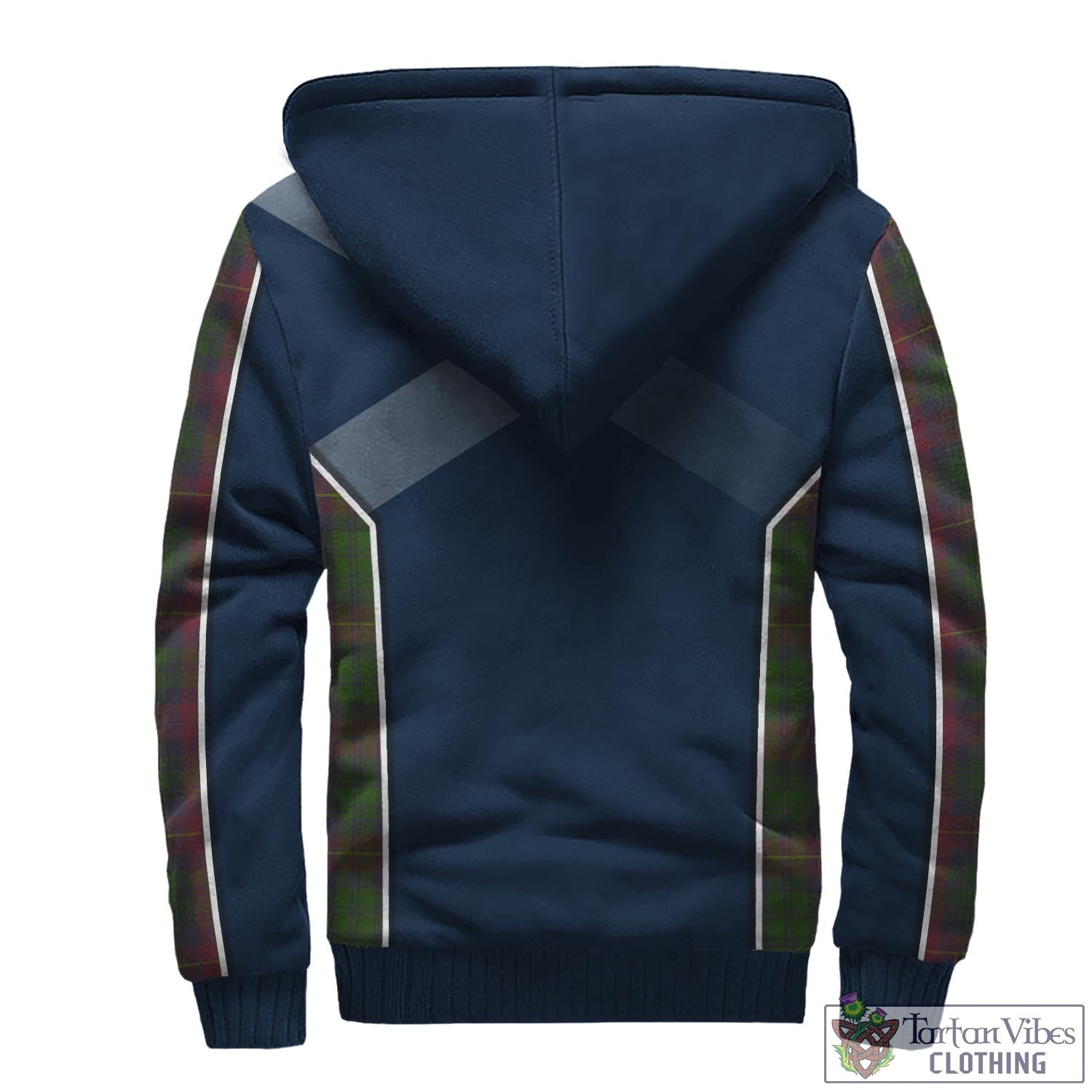 Tartan Vibes Clothing Cairns Tartan Sherpa Hoodie with Family Crest and Scottish Thistle Vibes Sport Style