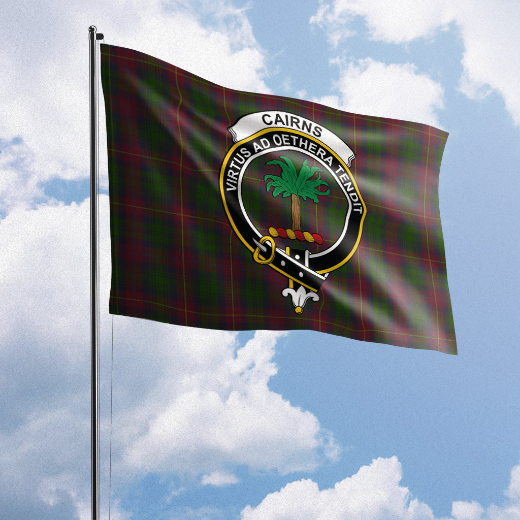 Cairns Tartan Flag with Family Crest House Flag (Horizontal) - Tartan Vibes Clothing