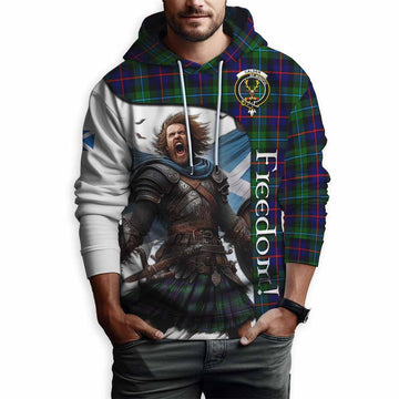 Calder Crest Tartan Hoodie Inspired by the Freedom of Scottish Warrior