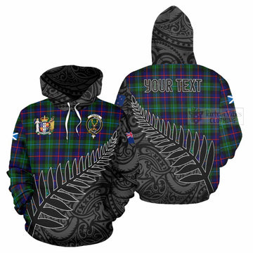 Calder Crest Tartan Hoodie with New Zealand Silver Fern Half Style