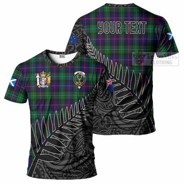 Calder Crest Tartan T-Shirt with New Zealand Silver Fern Half Style