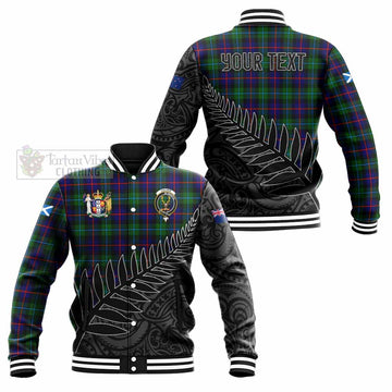 Calder Crest Tartan Baseball Jacket with New Zealand Silver Fern Half Style