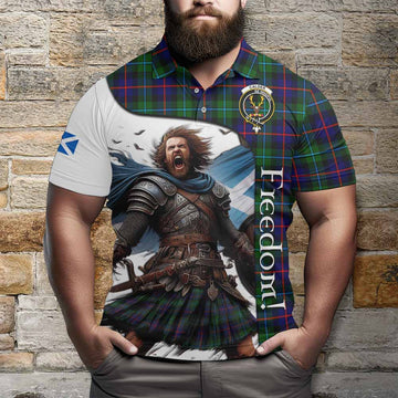 Calder Crest Tartan Polo Shirt Inspired by the Freedom of Scottish Warrior