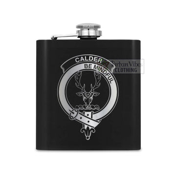 Calder Crest Hip Flask Set 7oz Black Stainless Steel with A Gift Box