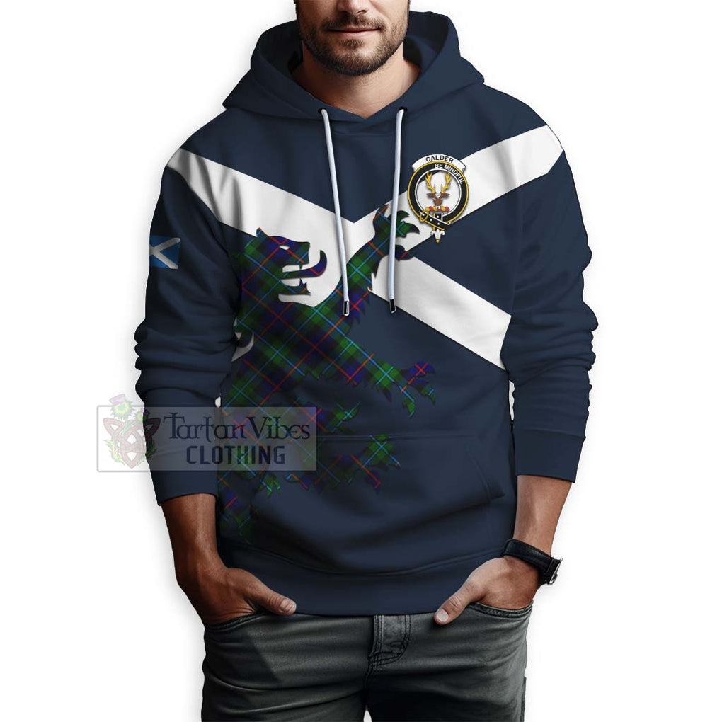 Tartan Vibes Clothing Calder Tartan Lion Rampant Hoodie – Proudly Display Your Heritage with Alba Gu Brath and Clan Name