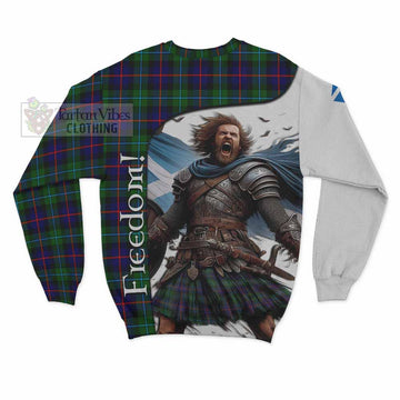 Calder Crest Tartan Sweatshirt Inspired by the Freedom of Scottish Warrior