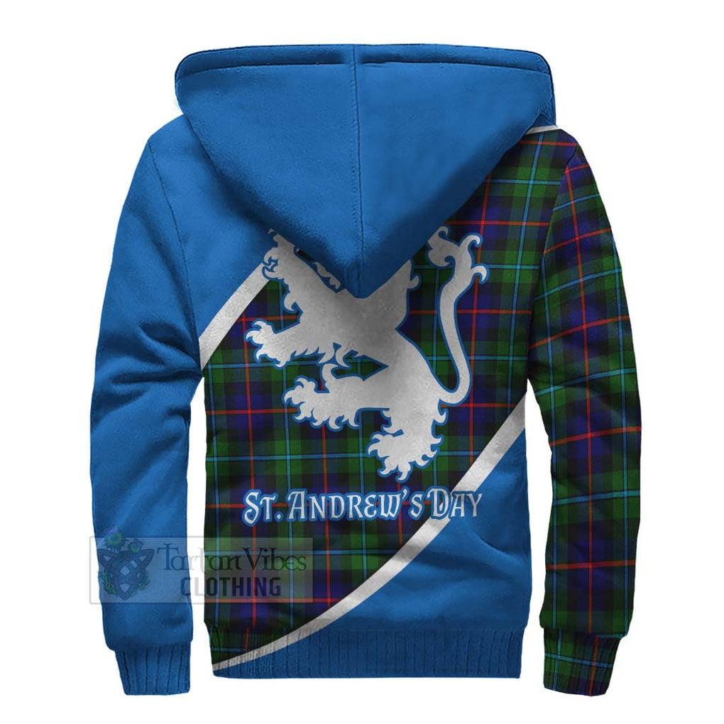 Tartan Vibes Clothing Calder Family Crest Tartan Sherpa Hoodie Celebrate Saint Andrew's Day in Style