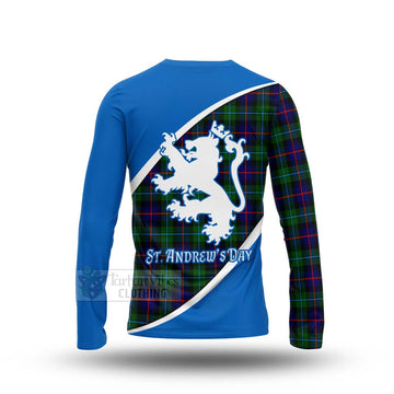 Calder Family Crest Tartan Long Sleeve T-Shirt Celebrate Saint Andrew's Day in Style - Tartan Vibes Clothing