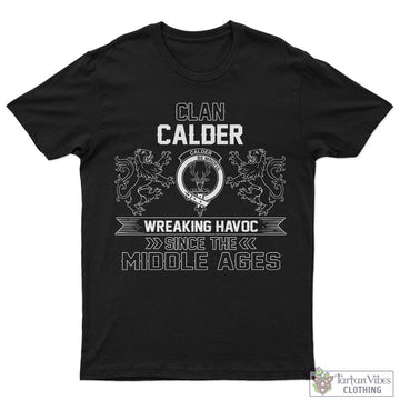 Calder Family Crest 2D Cotton Men's T-Shirt Wreaking Havoc Style