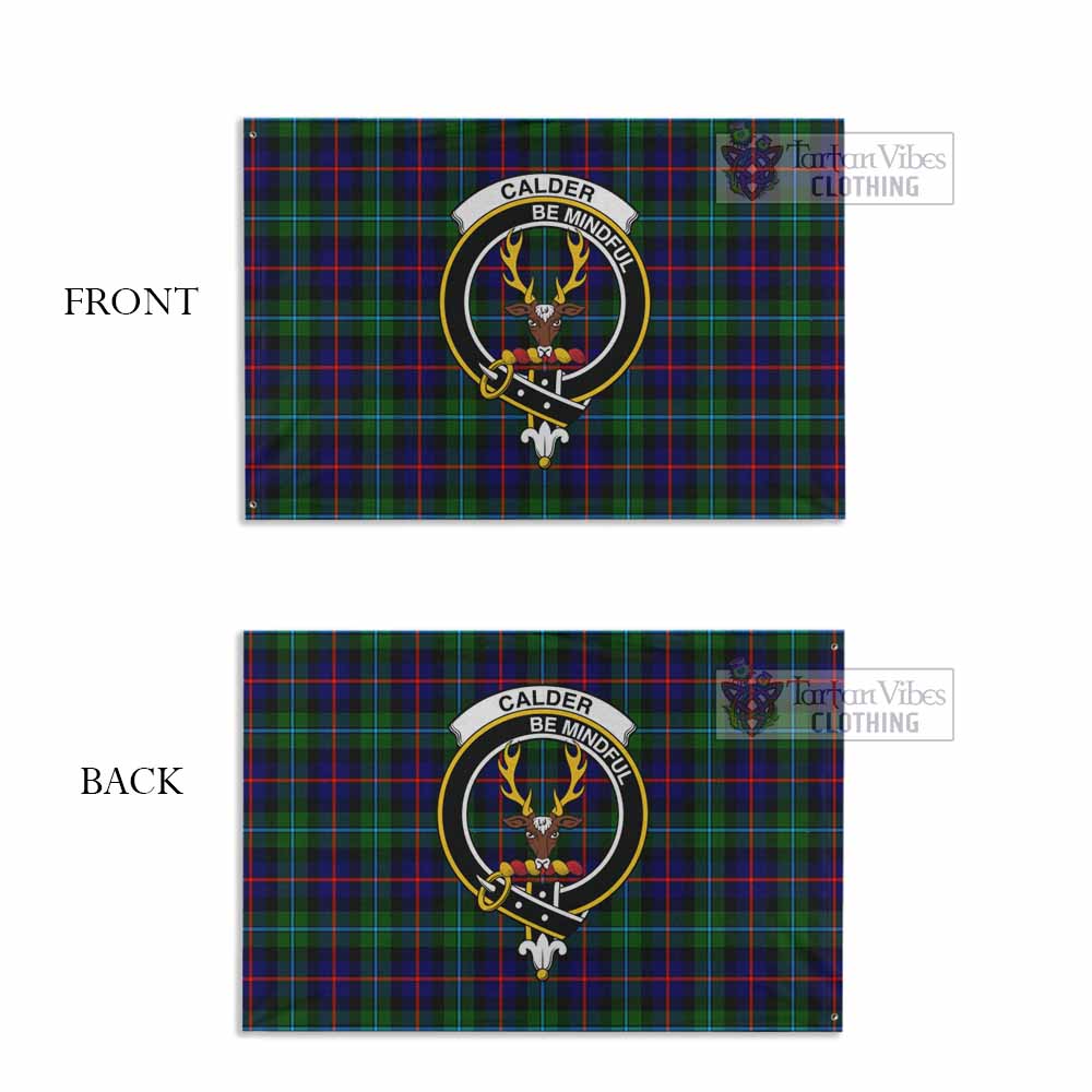 Calder Tartan House Flag with Family Crest - Tartan Vibes Clothing