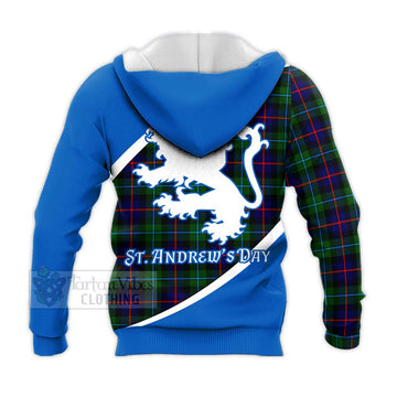 Calder Family Crest Tartan Knitted Hoodie Celebrate Saint Andrew's Day in Style