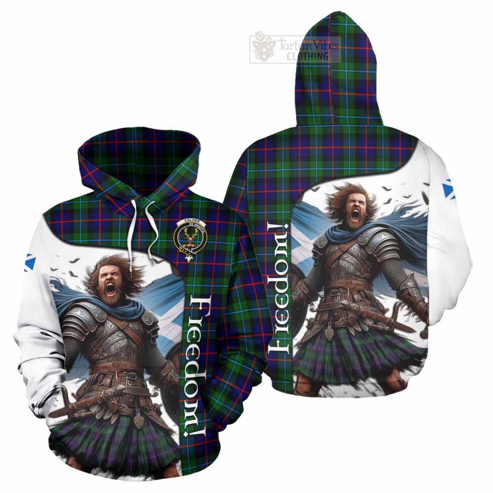 Tartan Vibes Clothing Calder Crest Tartan Hoodie Inspired by the Freedom of Scottish Warrior