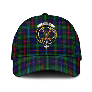 Calder Tartan Classic Cap with Family Crest