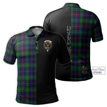 Calder Tartan Polo Shirt with Family Crest and Half Of Me Style