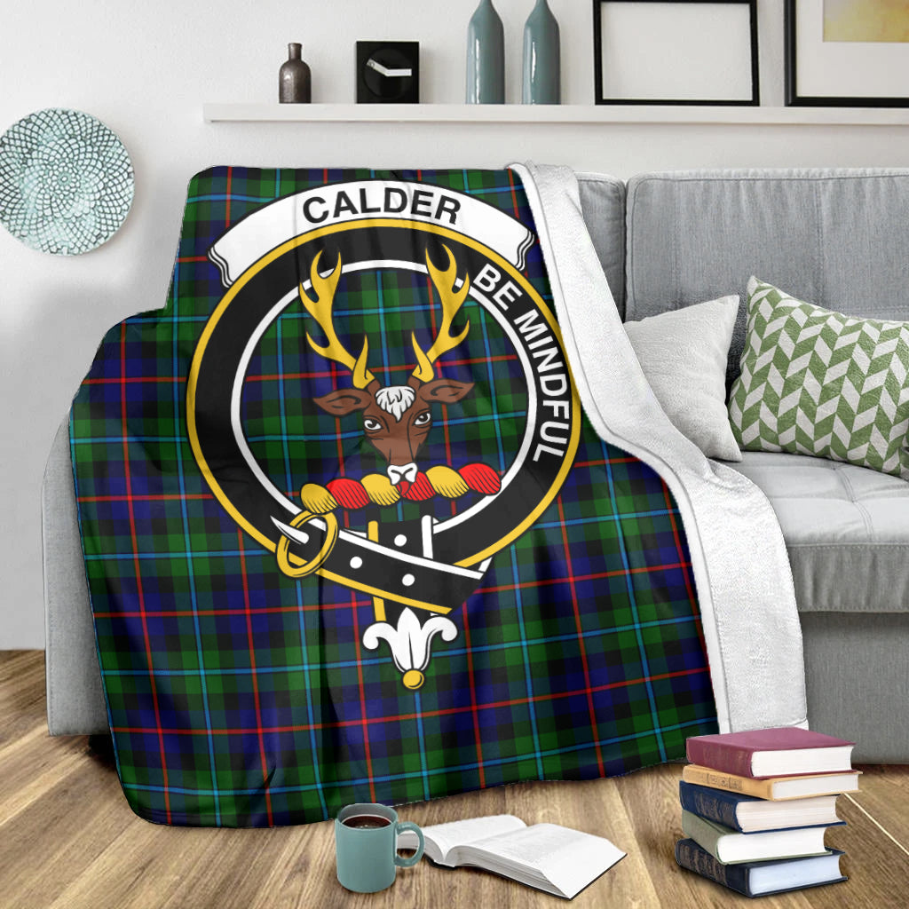 Calder Tartan Blanket with Family Crest X-Large 59 x 79 inches 150 x 200 cm - Tartan Vibes Clothing