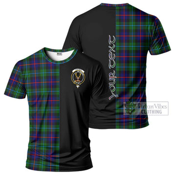 Calder Tartan T-Shirt with Family Crest and Half Of Me Style