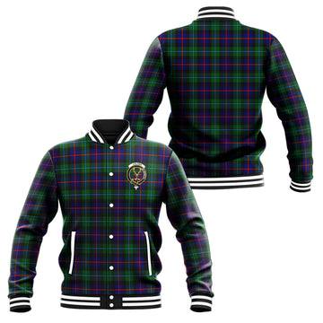 Calder Tartan Baseball Jacket with Family Crest