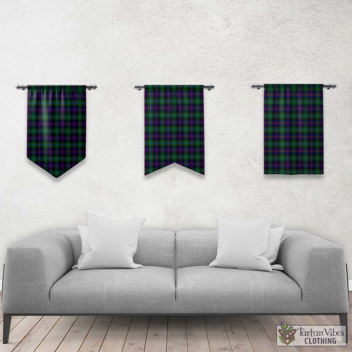 Calder Tartan Gonfalon, Tartan Banner Rectangle - Tartan Vibes Clothing