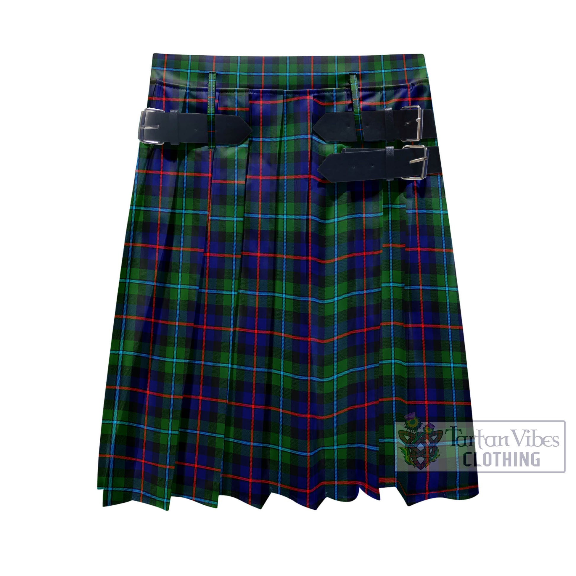 Tartan Vibes Clothing Calder Modern Tartan Men's Pleated Skirt - Fashion Casual Retro Scottish Style
