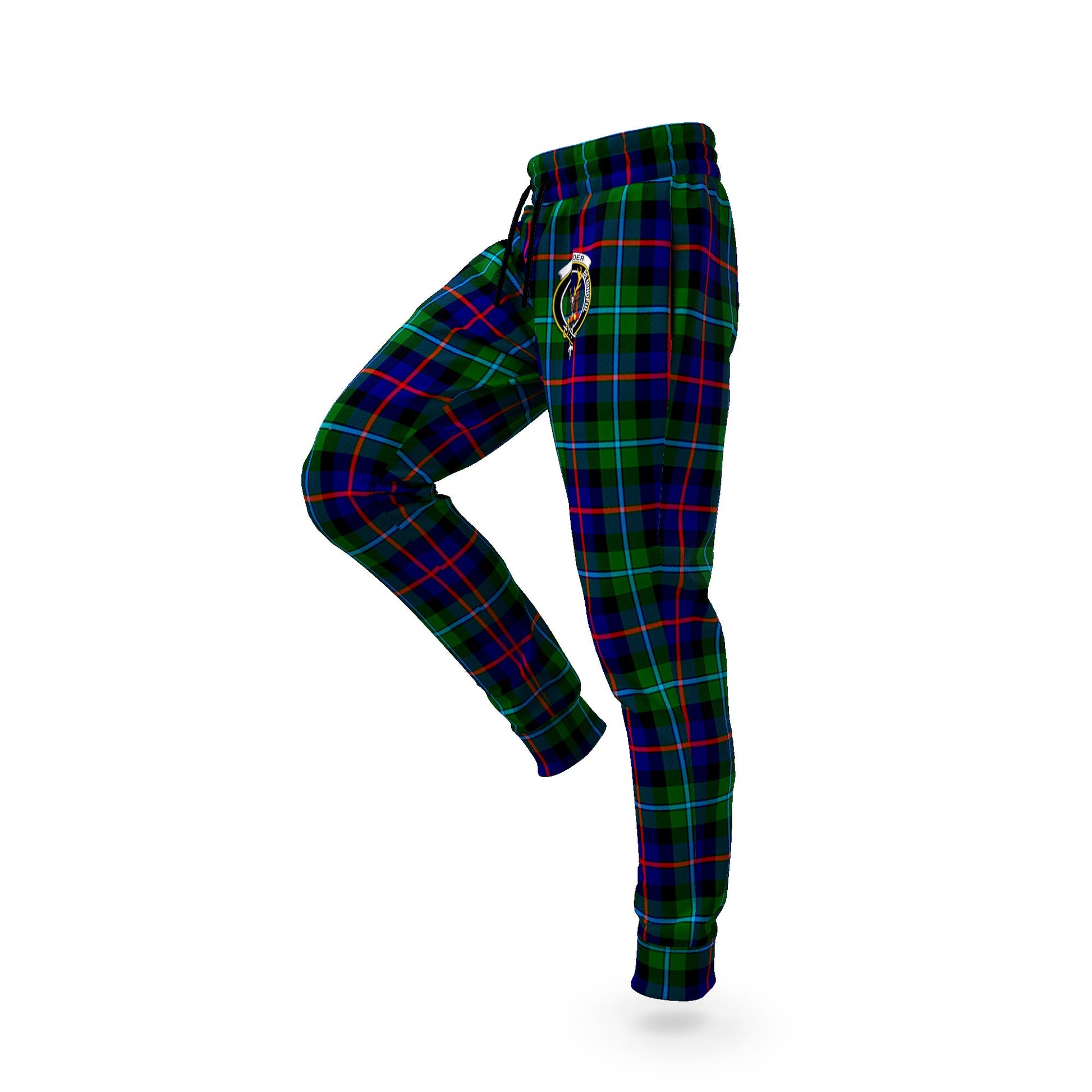 Calder Tartan Joggers Pants with Family Crest S - Tartan Vibes Clothing