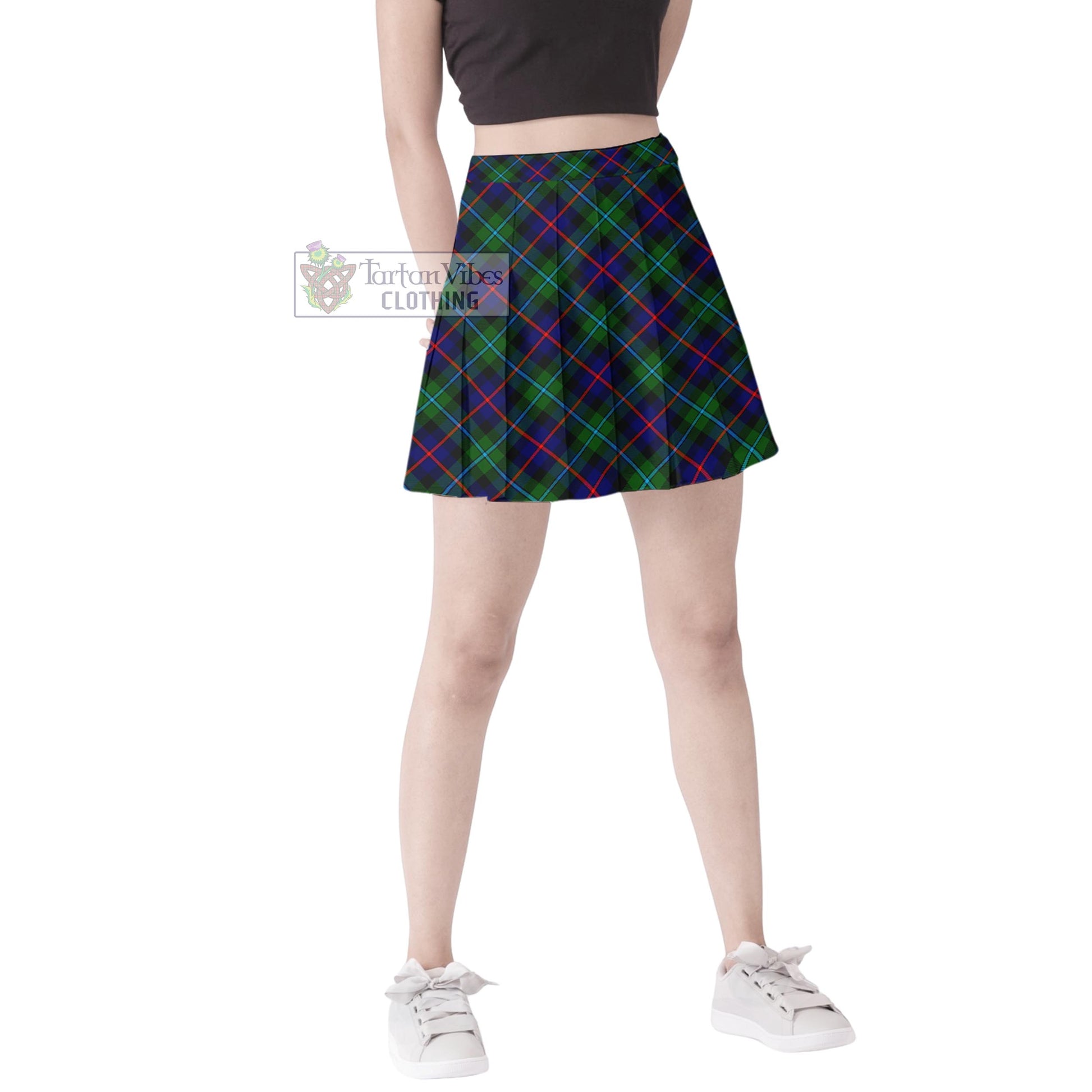 Tartan Vibes Clothing Calder Modern Tartan Women's Plated Mini Skirt