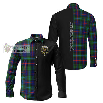 Calder Tartan Long Sleeve Button Shirt with Family Crest and Half Of Me Style