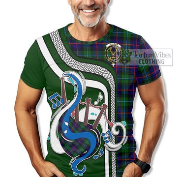 Calder Tartan T-Shirt with Epic Bagpipe Style