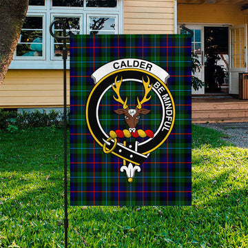 Calder Tartan Flag with Family Crest