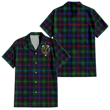 Calder Tartan Hawaiian Shirt with Family Crest - Tartan Vibes Clothing