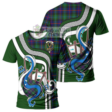 Calder Tartan T-Shirt with Epic Bagpipe Style