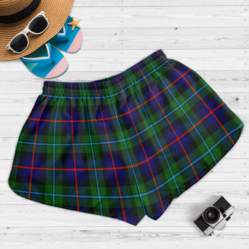 Calder Tartan Womens Shorts with Family Crest