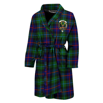 Calder Tartan Bathrobe with Family Crest Unisex M - Tartan Vibes Clothing