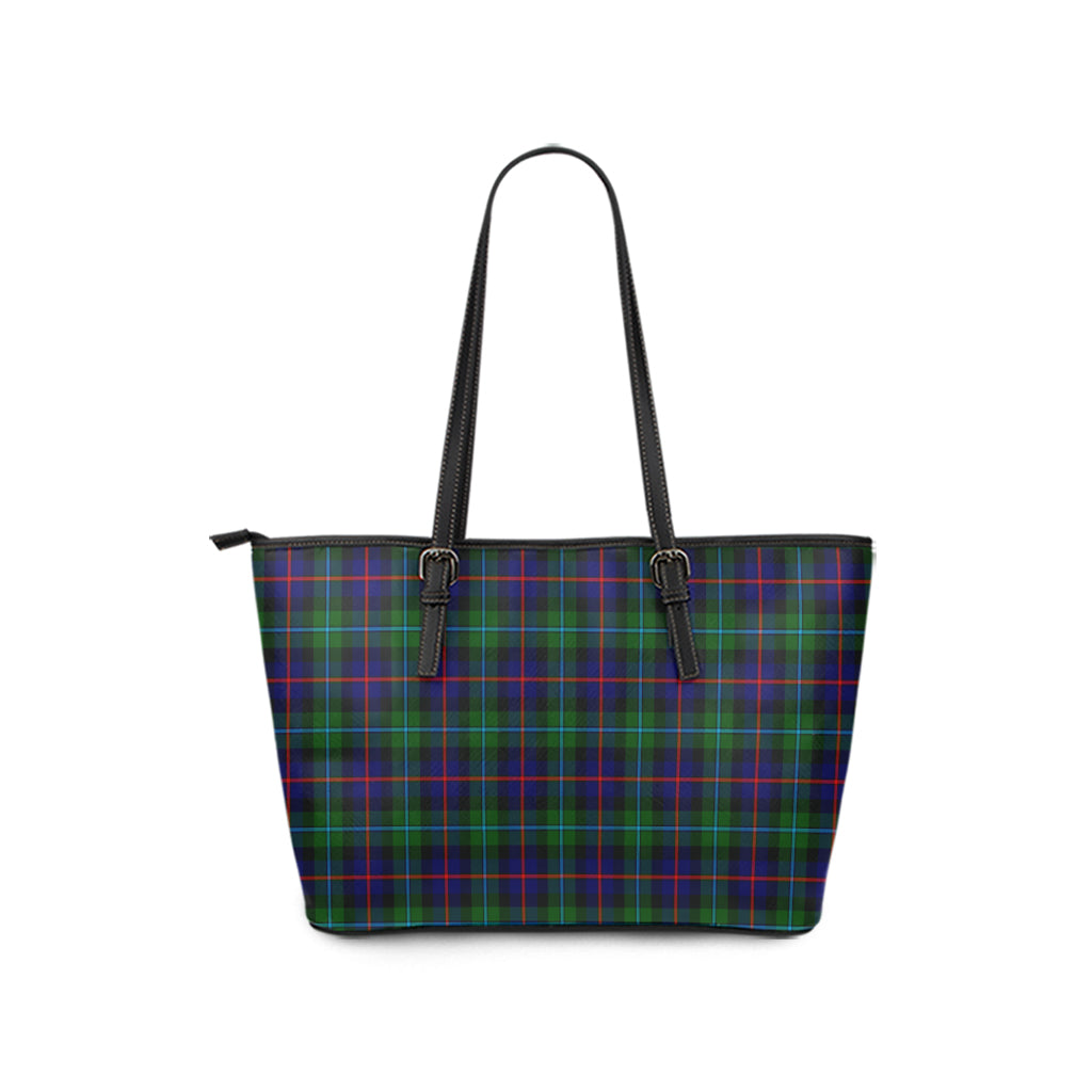 Calder Modern Tartan Leather Tote Bag