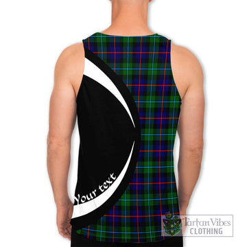 Calder Tartan Men's Tank Top with Family Crest Circle Style