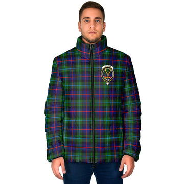 Calder Tartan Padded Jacket with Family Crest