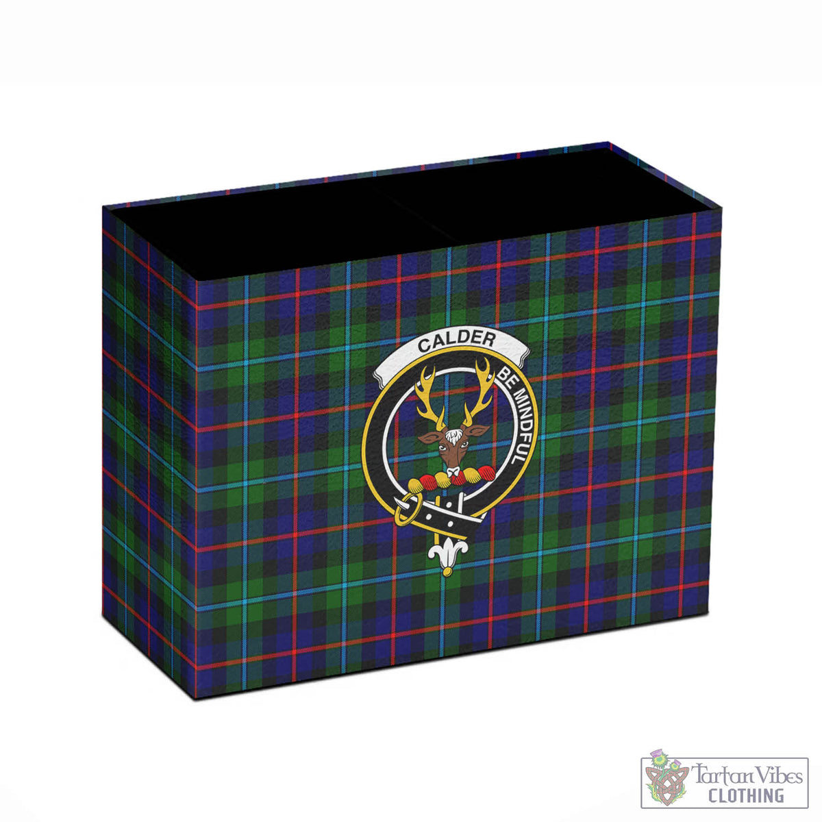 Calder Tartan Pen Holder with Family Crest - Tartan Vibes Clothing