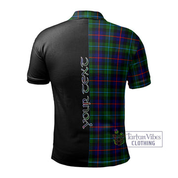 Calder Tartan Polo Shirt with Family Crest and Half Of Me Style