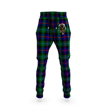 Calder Tartan Joggers Pants with Family Crest