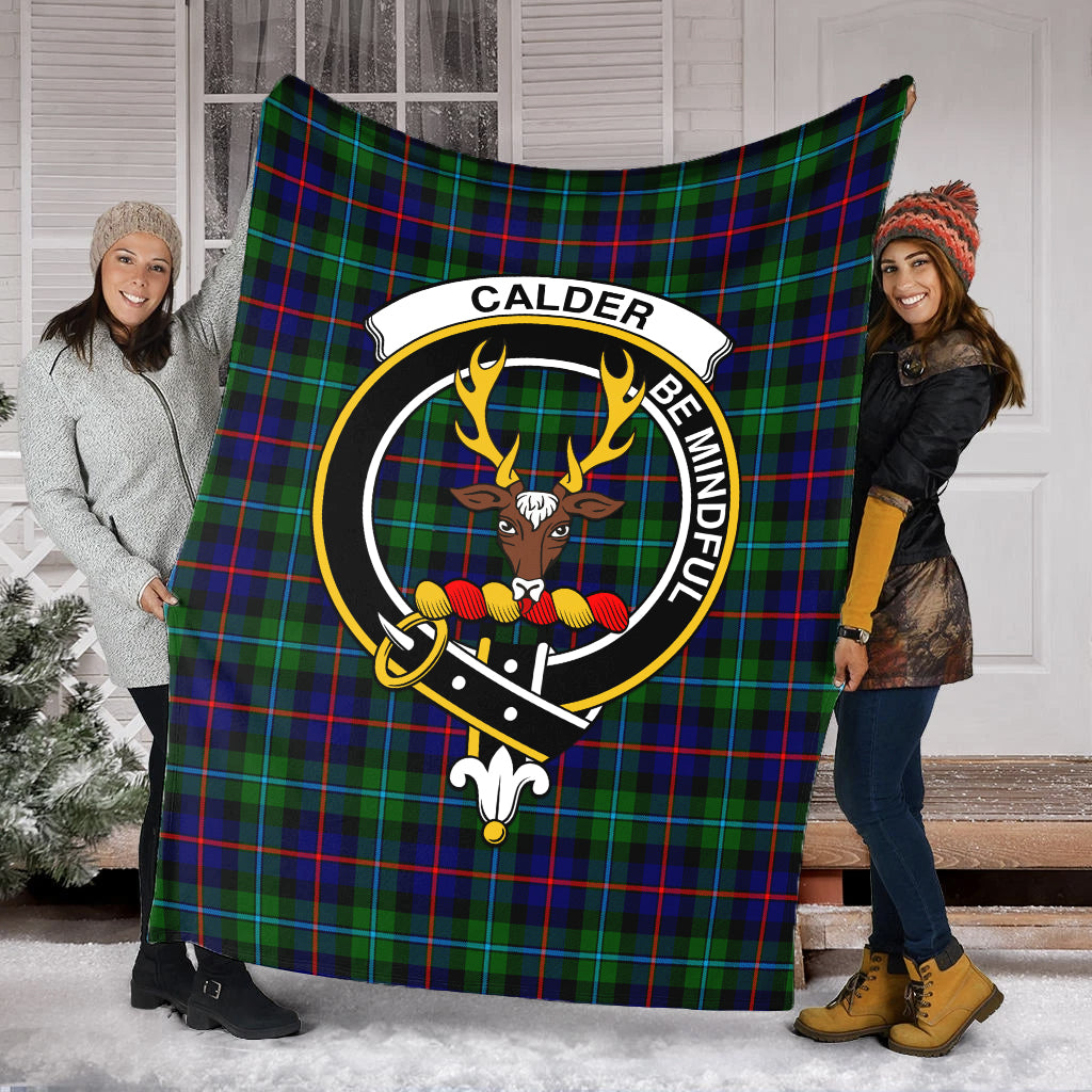 Calder Tartan Blanket with Family Crest - Tartan Vibes Clothing