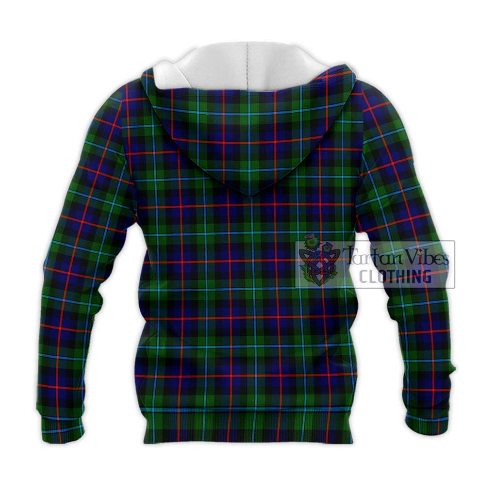 Calder Tartan Knitted Hoodie with Family Crest DNA In Me Style - Tartanvibesclothing Shop