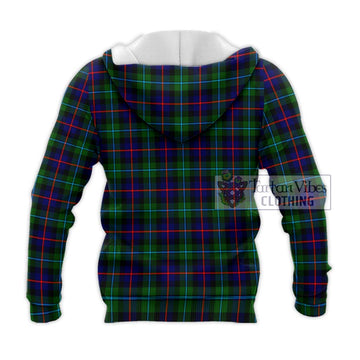 Calder Tartan Knitted Hoodie with Family Crest DNA In Me Style