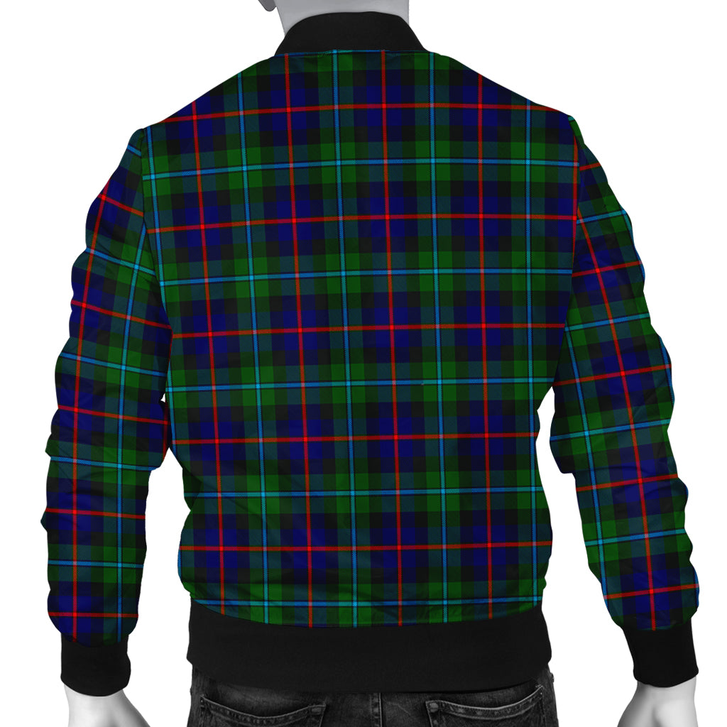 Calder Modern Tartan Bomber Jacket with Family Crest