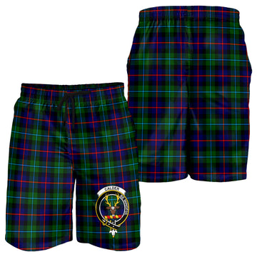 Calder Tartan Mens Shorts with Family Crest