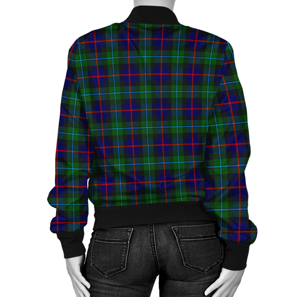 Calder Modern Tartan Bomber Jacket with Family Crest